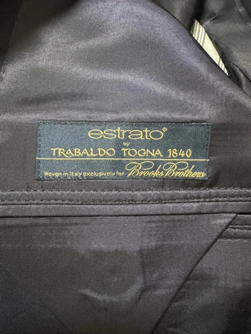 Brooks Brothers Fitzgerald 1818 Estrato Trabaldo Togna Men 42L Navy Blue Blazer